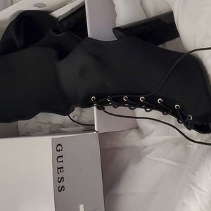 Guess thigh high fabric boots